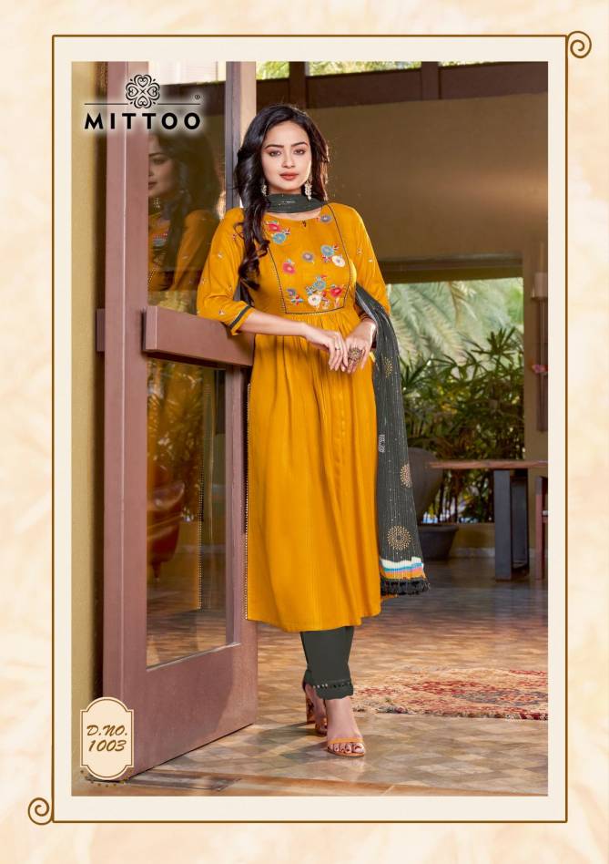 Kaira By Mittoo Rayon Readymade Suits Catalog